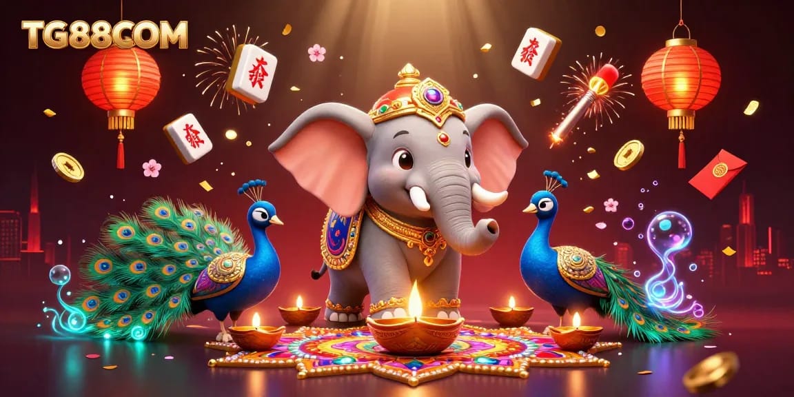 Engage with exciting gaming action at TG88COM featuring vibrant casino elements and lively characters.