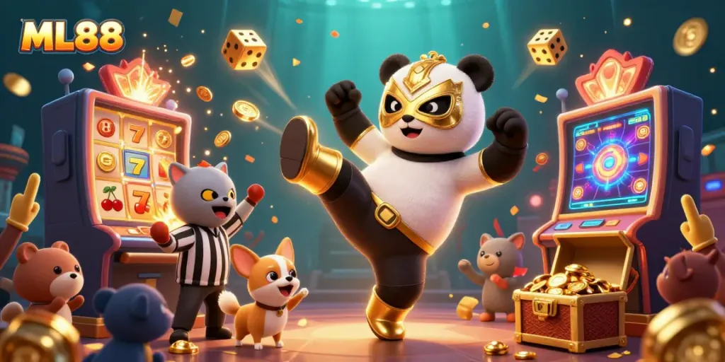 Experience big wins with ML88 in vibrant underwater casino action featuring colorful characters and dynamic elements.
