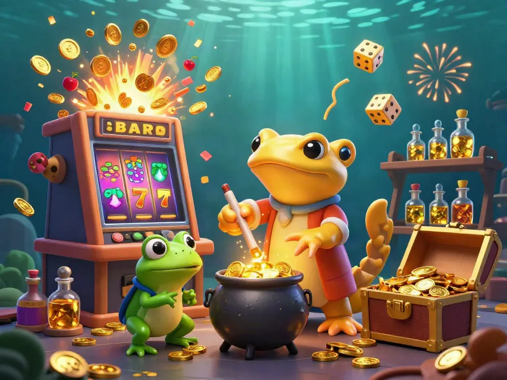 Experience the thrill of 9bet with captivating casino elements like golden coins and vibrant games.