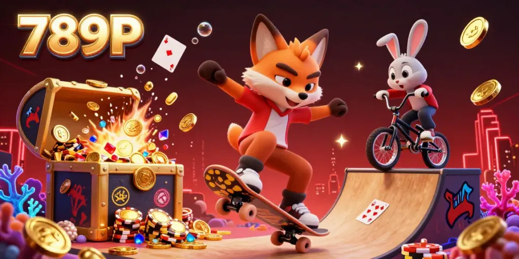Experience the excitement of 789P with thrilling characters and vibrant casino elements in a fun casino atmosphere.